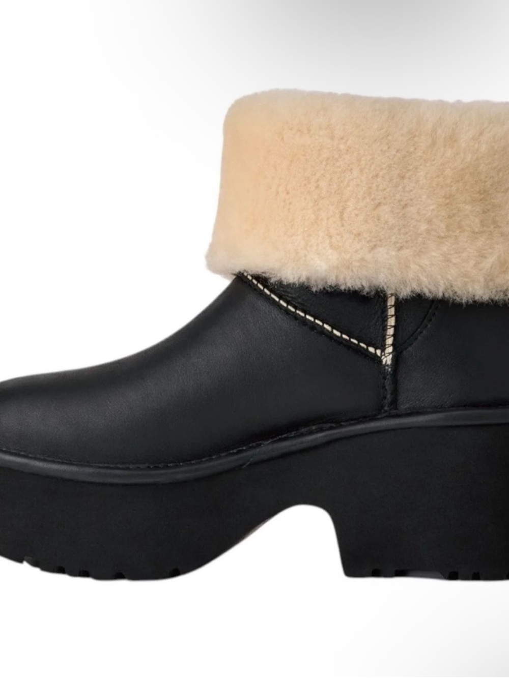 Ugg Esmee Platform Black Shearling-Lined Platform Winter Boot - Picture 2 of 4